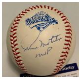 Paul Molitor Auto Ball Inscribed "MVP" 1993 World Series Official Rawlings Baseball