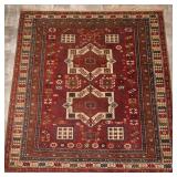LL-FR - Handwoven Geometric Oriental Rug 75" x 95"