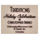 LL-TR - Christopher Radko Traditions Holiday Celebrations Dinnerware Set with Serving Pieces