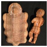 LL-CL - Hand-Carved Olive Wood Nativity Set with Disassemblable Stable and Figures