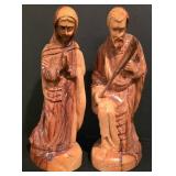 LL-CL - Hand-Carved Olive Wood Nativity Set with Disassemblable Stable and Figures