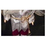 LL-CL - 12" Santa Fairy Doll with Silver Outfit and Jingle Bell, Holiday Decor