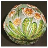 LL-CL - Set of 3 Slavic Treasures Handmade Floral Glass Ornaments, 5 Inch