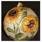 LL-CL - Set of 3 Slavic Treasures Handmade Floral Glass Ornaments, 5 Inch