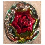 LL-CL - Pair of 9.5 Inch Vintage Teardrop Reflector Christmas Ornaments