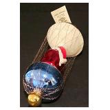 LL-CR - Christopher Radko 1990 Santa Glass Ornament 90-087-0