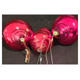 LL-C - Set of 7 Department 56 Handblown Glass Holiday Ornaments 9.5 Inch Tall