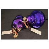 LL-C - Set of 7 Department 56 Handblown Glass Holiday Ornaments 9.5 Inch Tall