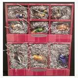 LL-CL - Smith & Hawken Glass Bird and Garden Animal Ornaments Set of 9 in Original Boxes