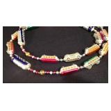 LL-CL - Christopher Radko 6-Foot Glass Train Ornament Garland Made in Czechoslovakia