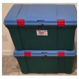 LL-CL - Set of 2 Rubbermaid RoughTote 27 Gallon Storage Containers