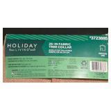 LL-CL - Holiday Tree Decorating Accessories Lot with Clips, Hooks, Beaded Garland, 26in Fabric Tree Collar, and Car Top Carriers