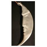 LL-CL - Department 56 Handblown Glass Moon Face Ornament 12 Inch