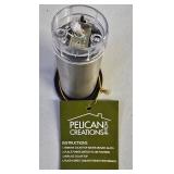 G - Set of 7 Pelican Home Creations 22" Solar Mosaic Yard Lights with Stakes