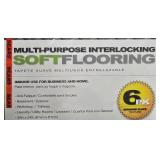 G - Multipack Interlocking Soft Flooring Mats, Diamond Plate Texture, 6-Pack Sets