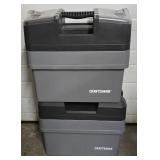 G - Set of 2 Craftsman Plastic Toolboxes with Trays