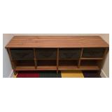 G - Mudroom Bench with 8 Compartments and 4 Fabric Bins