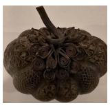 LL-CL - Vintage Brass Betel Box with Ornate Design, Indian or Cambodian