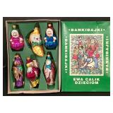 LL-TR - Set of 6 Ewa Calik Bankibajki Fairy Tale Glass Ornaments with Box