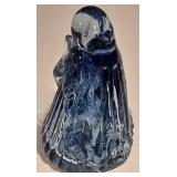 LL-TR - Holiday and Decorative Collectibles Lot: Framed Elephant, Sleigh, Candle, Snowman Ornament, Glass Angel