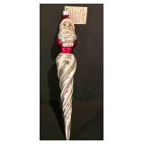 LL-TR - Christopher Radko St. Nickcicle Glass Ornament with Tag