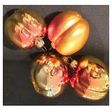 LL-TR - Set of 12 Kurt Adler Fruit and Vegetable Glass Ornaments