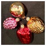 LL-TR - Set of 12 Kurt Adler Fruit and Vegetable Glass Ornaments