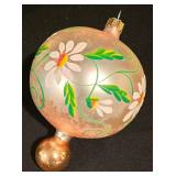 LL-TR - Set of 3 Vintage Hand-Painted Glass Christmas Ornaments