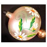 LL-TR - Set of 3 Vintage Hand-Painted Glass Christmas Ornaments