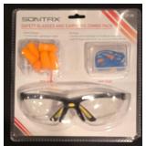 G - Workshop Lot with Metal Tool Organizer, Safety Gear, Tape, Magnifiers, Impact Driver Kits