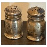 S - Set of 6 Vintage Sterling Silver Individual Salt and Pepper Shakers