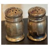 S - Set of 6 Vintage Sterling Silver Individual Salt and Pepper Shakers