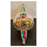 FR - Large Vintage-Style Glass Ornament with Reflector