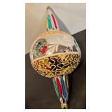 FR - Large Vintage-Style Glass Ornament with Reflector