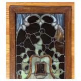 K - Stained Glass Panel with Wooden Frame
