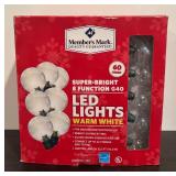FR - 2 Boxes Members Mark LED Warm White String Lights 60 Count Each