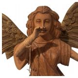 FR - Carved Mango Wood Angel Sculpture