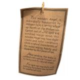 FR - Carved Mango Wood Angel Sculpture