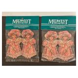 S - Lot of 6 Midwest Importers Victorian Santa and Girl Gift Tag Packs