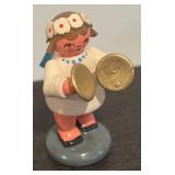 FR - German Erzgebirge Angel Musicians and Bluebird Figurines