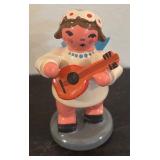 FR - German Erzgebirge Angel Musicians and Bluebird Figurines