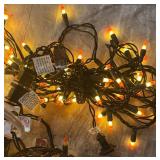 FR - Set of Festive Orange and Yellow String Lights