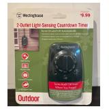 S - New Westinghouse 2-Outlet Wireless Remote and Light-Sensing Countdown Timer Set