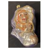 FR - Christopher Radko Madonna and Child Glass Ornament