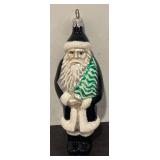 FR - Christopher Radko Elfin Evening Santa Glass Ornament