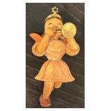 S - Set of 8 Blank Faltenrockengel Wooden Angel Ornaments