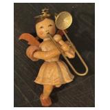 S - Set of 8 Blank Faltenrockengel Wooden Angel Ornaments