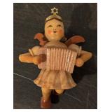 S - Set of 8 Blank Faltenrockengel Wooden Angel Ornaments
