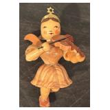S - Set of 8 Blank Faltenrockengel Wooden Angel Ornaments
