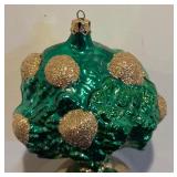 FR - Vintage Christopher Radko Hand Blown Glass Christmas Ornament A Very Merry Topiary